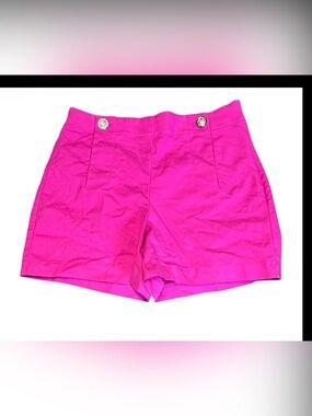 EUC Ann Taylor LOFT Shorts Womens Size 8P Pink Fuchsia Cotton Casual Walking